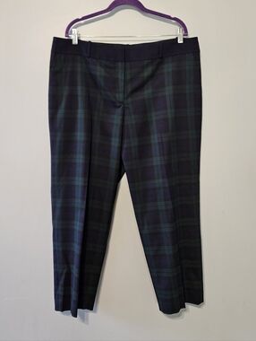 Ann Taylor LOFT Plaid Pants - Navy & Green